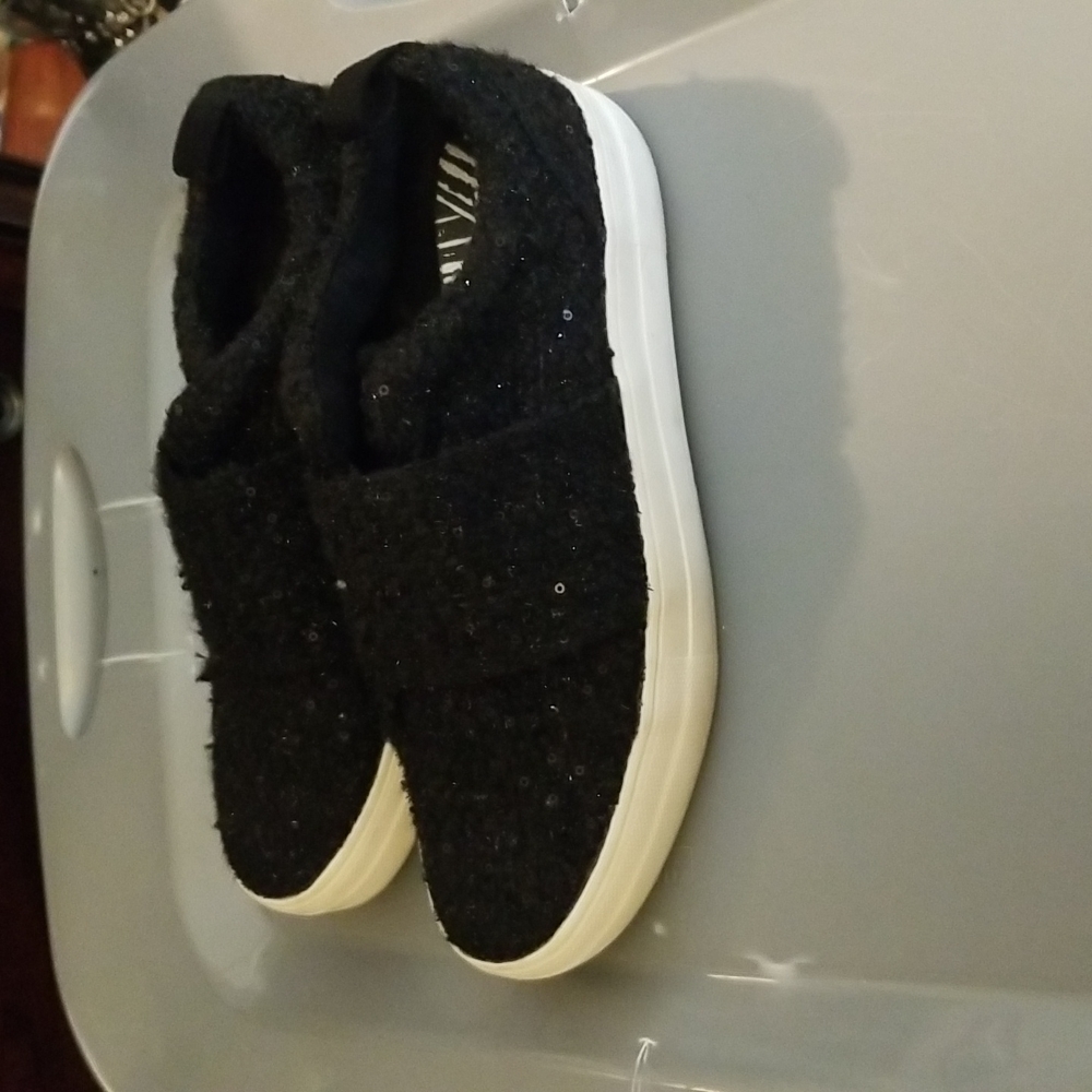 DV Black Sequin Slip On Sneakers